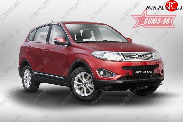 4 859 р. Декоративный элемент решетки радиатора Souz-96 (d10) Chery Tiggo 5 (T21) дорестайлинг (2014-2017)  с доставкой в г. Пермь