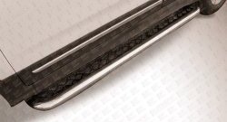 15 349 р. Широкая защита порогов Slitkoff Chery Tiggo 5 (T21) дорестайлинг (2014-2017) (Нержавейка, Полированная)  с доставкой в г. Пермь. Увеличить фотографию 2