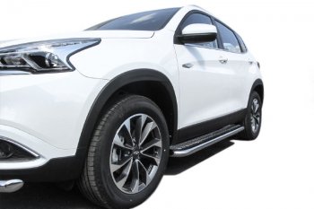 17 899 р. Защита порогов Slitkoff (Ø 57 мм, с листом)  Chery Tiggo 7 (2016-2020)  с доставкой в г. Пермь. Увеличить фотографию 3