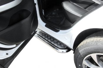 17 899 р. Защита порогов Slitkoff (Ø 57 мм, с листом)  Chery Tiggo 7 (2016-2020)  с доставкой в г. Пермь. Увеличить фотографию 2