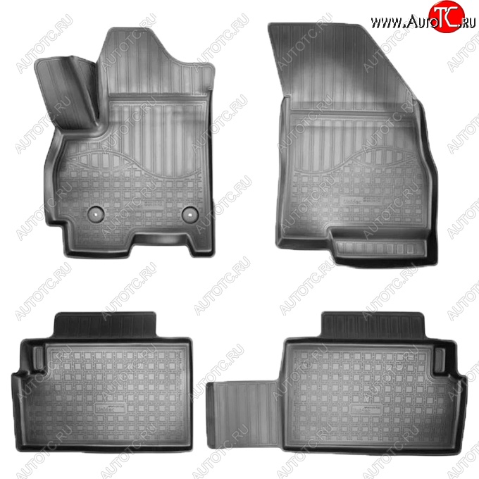 2 649 р. Коврики салонные Noplast (3D)  Chery Tiggo 7 (2016-2020) (Черные)  с доставкой в г. Пермь