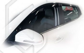1 999 р. Дефлектора окон CA-Plastic Chery Tiggo 4 1-ый рестайлинг (2018-2023) (серия Classic полупрозрачный, Без хром молдинга)  с доставкой в г. Пермь. Увеличить фотографию 2