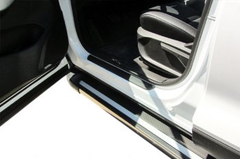 11 189 р. Пороги алюминиевые Luxe Black 1700 черные на  Chery Tiggo 4 (2018-2023) 1-ый рестайлинг (Luxe Black)  с доставкой в г. Пермь. Увеличить фотографию 2
