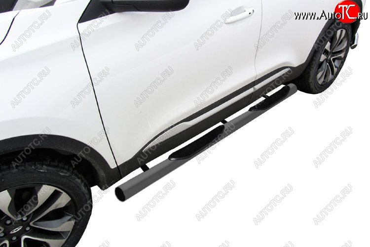 12 499 р. Защита порогов Slitkoff (Ø 76 мм, с проступями)  Chery Tiggo 4 (2018-2023) 1-ый рестайлинг (Цвет: серебристый)  с доставкой в г. Пермь