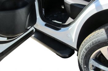 13 349 р. Пороги алюминиевые Slitkoff  Chery Tiggo 7 - Tiggo 7 PRO (Optima Black )  с доставкой в г. Пермь. Увеличить фотографию 5