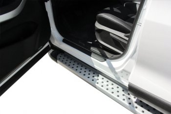 17 399 р. Пороги алюминиевые Slitkoff  Chery Tiggo 7 - Tiggo 7 PRO (Standart Silver)  с доставкой в г. Пермь. Увеличить фотографию 3