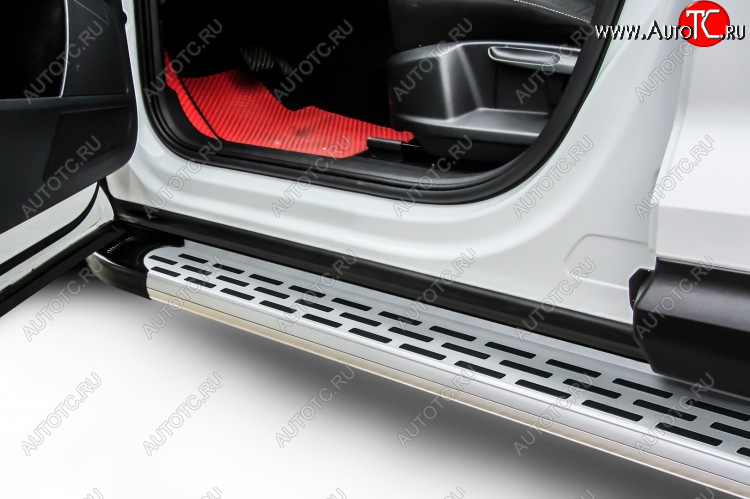 16 999 р. Пороги алюминиевые Slitkoff  Chery Tiggo T11 (2013-2016) рестайлинг (Premium Silver)  с доставкой в г. Пермь