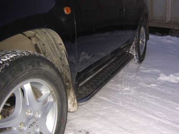 Защита порогов Slitkoff (Ø 42 мм, с листом) Chery Tiggo T11 (2005-2013) дорестайлинг