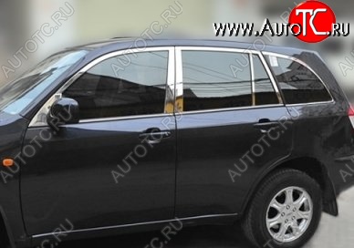 13 299 р. Накладки на стойки дверей СТ Chery Tiggo T11 дорестайлинг (2005-2013) (Неокрашенные)  с доставкой в г. Пермь