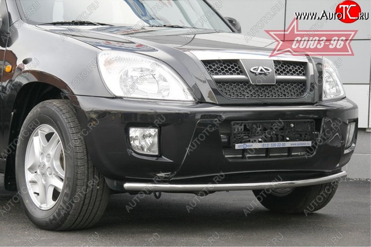 8 828 р. Защита переднего бампера одинарная Souz-96 (d42). Chery Tiggo T11 дорестайлинг (2005-2013)  с доставкой в г. Пермь