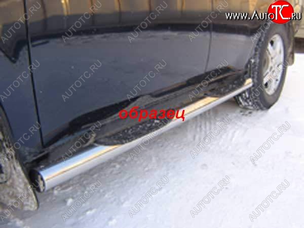 12 399 р. Защита порогов d76 Slitkoff (с поступью)  Chery Tiggo T11 (2005-2013) дорестайлинг (Цвет: серебристый)  с доставкой в г. Пермь