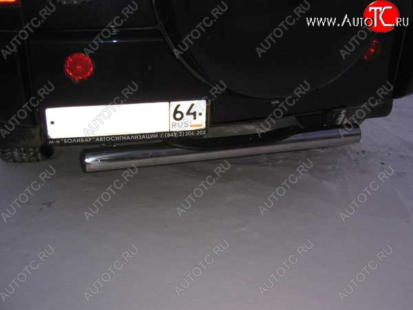 6 399 р. Защита заднего бампера d76 Slitkoff (с поступью) Chery Tiggo T11 дорестайлинг (2005-2013) (Цвет: серебристый)  с доставкой в г. Пермь