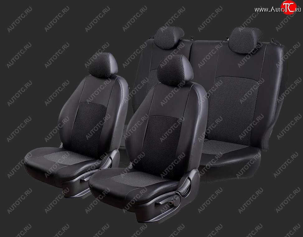 5 399 р. Чехлы для сидений Lord Autofashion Турин Ромб (экокожа/жаккард, раздельные спинка и сиденье 50/50, 2 П-образных подголовника) Chery Tiggo T11 дорестайлинг (2005-2013) (Черный, вставка Черный Вега)  с доставкой в г. Пермь