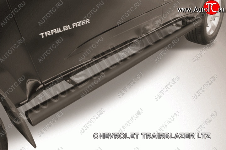 11 949 р. Защита порогов d76 труба Slitkoff  Chevrolet Trailblazer  GM800 (2012-2016) дорестайлинг (Цвет: серебристый)  с доставкой в г. Пермь