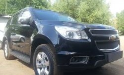 1 469 р. Сетка в решетку радиатора (верхняя) Russtal Chevrolet Trailblazer GM800 дорестайлинг (2012-2016) (черная)  с доставкой в г. Пермь. Увеличить фотографию 3