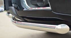23 999 р. Защита переднего бампера (2 трубыØ63 и 42 мм, нержавейка) SLITKOFF Chevrolet Trailblazer GM800 дорестайлинг (2012-2016)  с доставкой в г. Пермь. Увеличить фотографию 3