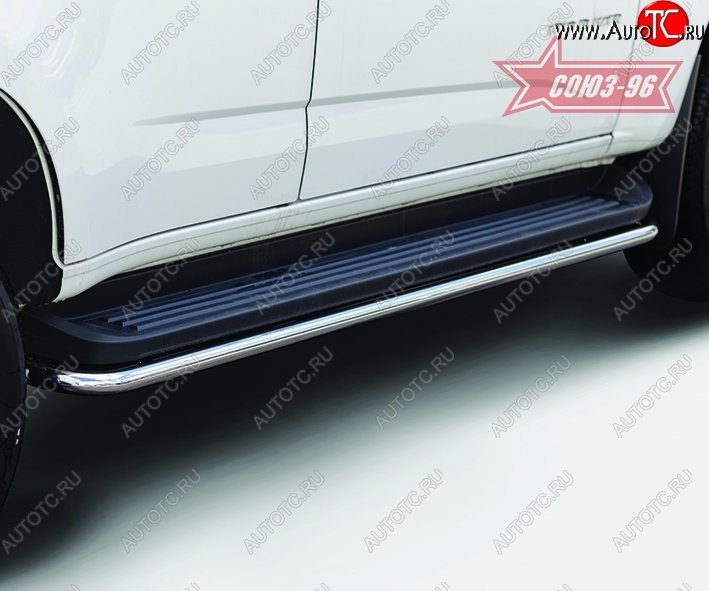 11 474 р. Защита штатных порогов Souz-96 (d42) Chevrolet Trailblazer GM800 дорестайлинг (2012-2016)  с доставкой в г. Пермь