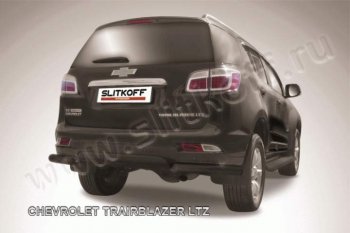 Защита заднего бампера из уголков d76 Slitkoff Chevrolet Trailblazer  GM800 (2012-2016) дорестайлинг