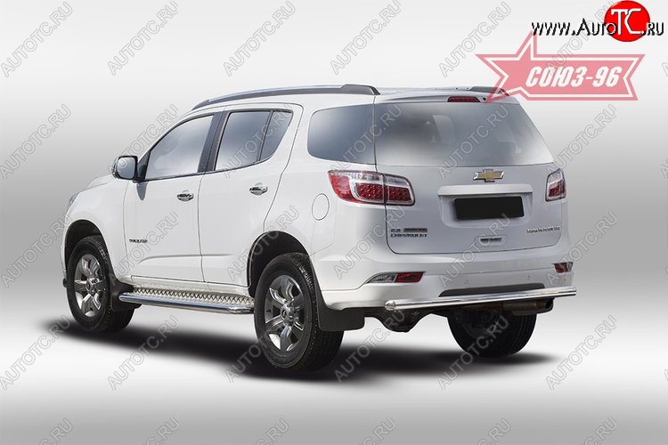 15 614 р. Защита заднего бампера Souz-96 (d60)  Chevrolet Trailblazer  GM800 (2012-2016) дорестайлинг  с доставкой в г. Пермь