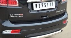 17 749 р. Защита заднего бампера (Ø63 мм, нержавейка) SLITKOFF  Chevrolet Trailblazer  GM800 (2012-2016) дорестайлинг  с доставкой в г. Пермь. Увеличить фотографию 2