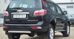 17 749 р. Защита заднего бампера (Ø63 мм, нержавейка) SLITKOFF  Chevrolet Trailblazer  GM800 (2012-2016) дорестайлинг  с доставкой в г. Пермь. Увеличить фотографию 4