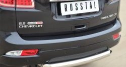 18 999 р. Одинарная защита заднего бампера из трубы диаметром 76 мм SLITKOFF  Chevrolet Trailblazer  GM800 (2012-2016) дорестайлинг  с доставкой в г. Пермь. Увеличить фотографию 2