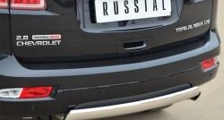 20 999 р. Защита заднего бампера (Ø75x42 мм, нержавейка) SLITKOFF  Chevrolet Trailblazer  GM800 (2012-2016) дорестайлинг  с доставкой в г. Пермь. Увеличить фотографию 2