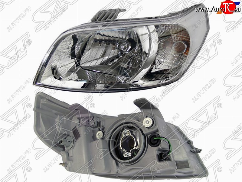 3 999 р. Левая фара SAT (под корректор) Chevrolet Aveo T250 хэтчбек 5 дв рестайлинг (2006-2011)  с доставкой в г. Пермь