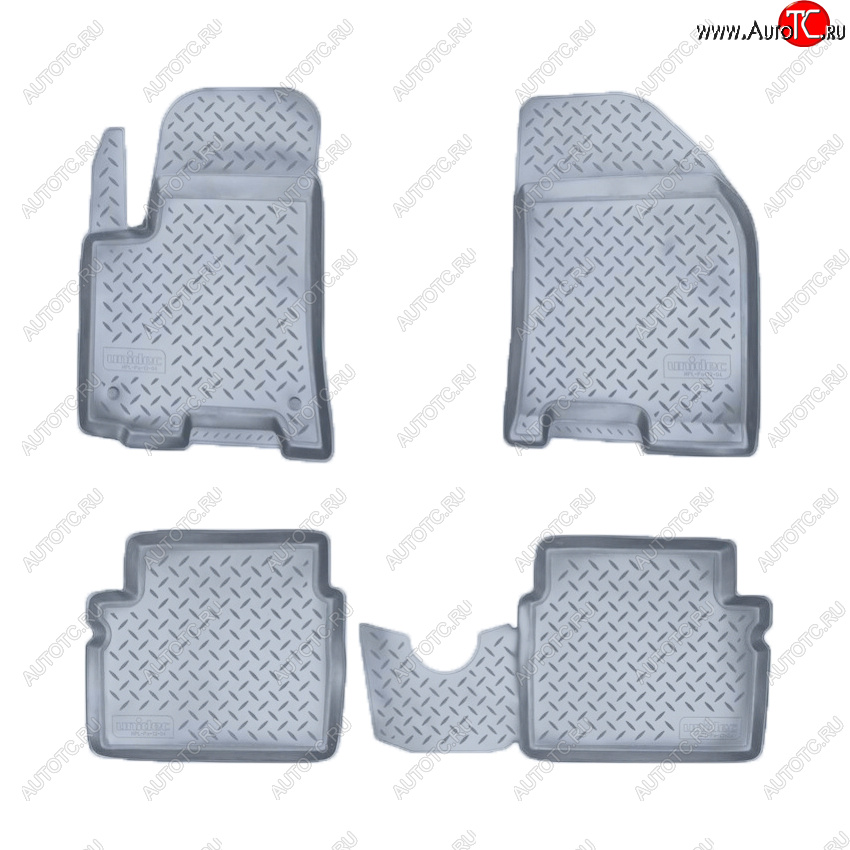 2 789 р. Коврики салона Norplast Unidec  Chevrolet Aveo ( T200,  T250) (2002-2011) хэтчбек 5 дв, седан, седан рестайлинг, хэтчбек 5 дв рестайлинг (Цвет: серый)  с доставкой в г. Пермь