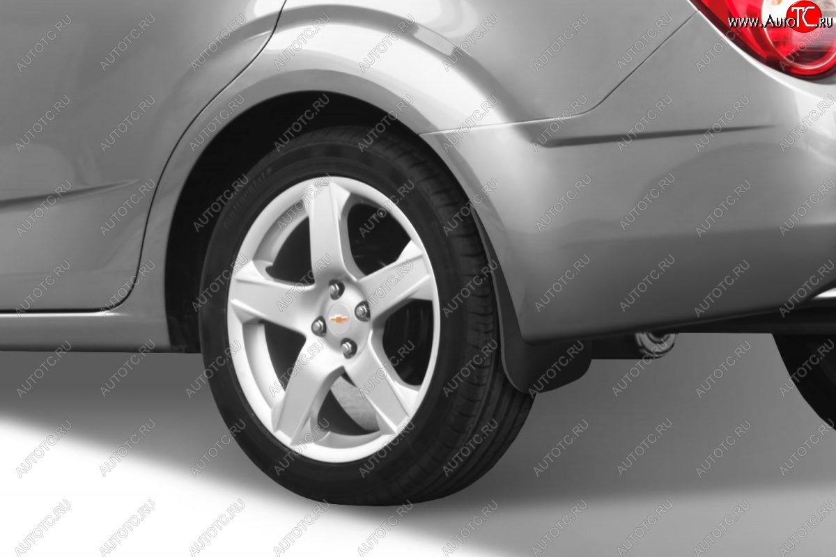 4 799 р. Задние брызговики Frosch Chevrolet Aveo T300 седан (2011-2015)  с доставкой в г. Пермь