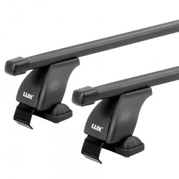 Багажник на крышу без рейлингов в сборе LUX1 Chevrolet Aveo ( T200,  T250) (2002-2011) хэтчбек 5 дв, хэтчбек 5 дв рестайлинг (поперечины прямоугольные 110 см (цвет черный))