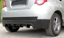 3 249 р. Накладка на задний бампер CT Chevrolet Aveo T200 хэтчбек 5 дв (2002-2008) (Неокрашенная)  с доставкой в г. Пермь. Увеличить фотографию 2