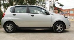 6 749 р. Накладки порогов RA  Chevrolet Aveo  T250 (2006-2011) хэтчбек 5 дв рестайлинг (Поверхность глянец (под окраску), Неокрашенные)  с доставкой в г. Пермь. Увеличить фотографию 2