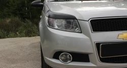 1 239 р. Реснички на фары RA  Chevrolet Aveo  T200 (2002-2008) хэтчбек 5 дв (Неокрашенные)  с доставкой в г. Пермь. Увеличить фотографию 2