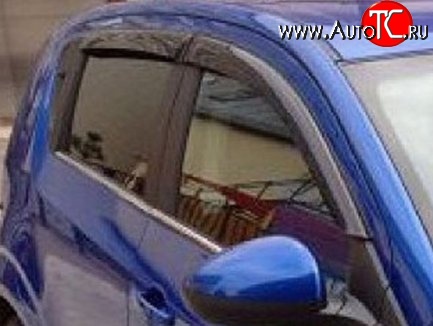 999 р. Комплект дефлекторов окон (ветровиков) 4 шт. (5 дв.) Russtal Chevrolet Aveo T300 хэтчбек (2011-2015)  с доставкой в г. Пермь
