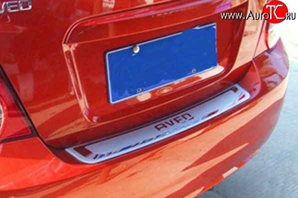 1 199 р. Накладка защитная на задний бампер M-VRS Chevrolet Aveo T300 хэтчбек (2011-2015)  с доставкой в г. Пермь