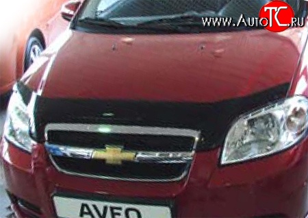2 699 р. Дефлектор капота NovLine Chevrolet Aveo T250 седан рестайлинг (2006-2011)  с доставкой в г. Пермь