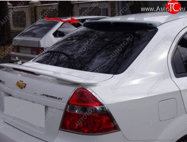 1 999 р. Козырёк на заднее стекло CT Chevrolet Aveo T200 седан (2003-2008) (Неокрашенный)  с доставкой в г. Пермь