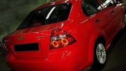7 199 р. Задний бампер CT Chevrolet Aveo T250 седан рестайлинг (2006-2011) (Неокрашенный)  с доставкой в г. Пермь. Увеличить фотографию 3