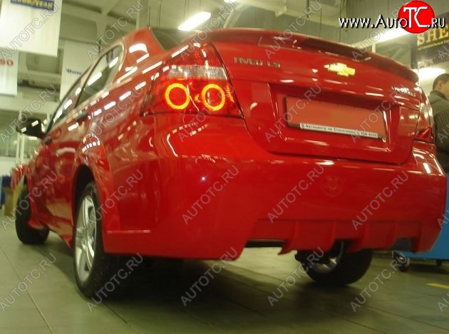 7 199 р. Задний бампер CT Chevrolet Aveo T250 седан рестайлинг (2006-2011) (Неокрашенный)  с доставкой в г. Пермь
