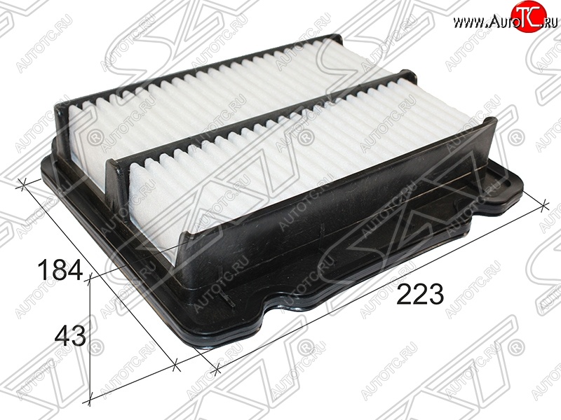 261 р. Фильтр воздушный двигателя SAT (223*184*43)  Chevrolet Aveo  T250 (2006-2011), Chevrolet Kalos (2002-2008), Ravon Nexia R3 (2016-2020)  с доставкой в г. Пермь