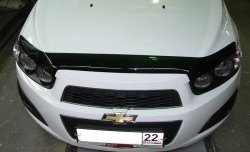Дефлектор капота SIM Chevrolet Aveo T300 седан (2011-2015)