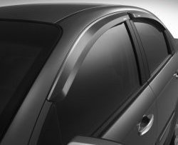 1 869 р. Дефлекторы окон (ветровики) SIM 4 шт Chevrolet Aveo T300 седан (2011-2015)  с доставкой в г. Пермь. Увеличить фотографию 2
