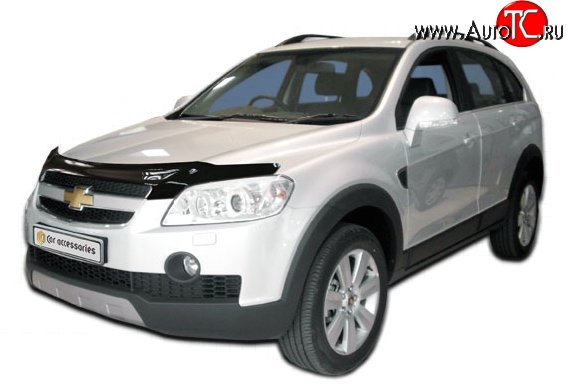 4 599 р. Дефлектор капота NovLine Chevrolet Captiva  дорестайлинг (2006-2011)  с доставкой в г. Пермь