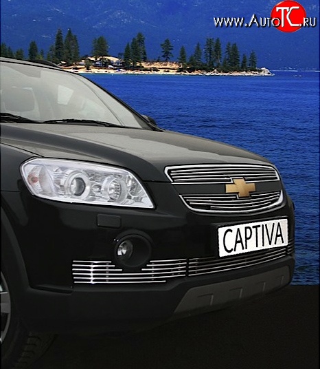 4 049 р. Декоративные вставки решетки радиатора SOUZ-96  Chevrolet Captiva (2006-2011)  дорестайлинг  с доставкой в г. Пермь