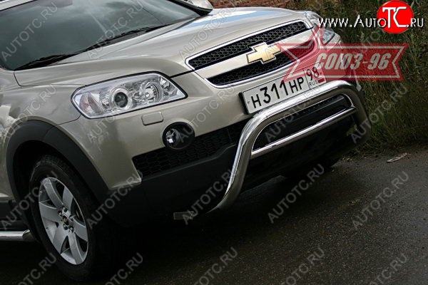 18 314 р. Защита переднего бампера Souz-96 (d76) Chevrolet Captiva  дорестайлинг (2006-2011)  с доставкой в г. Пермь