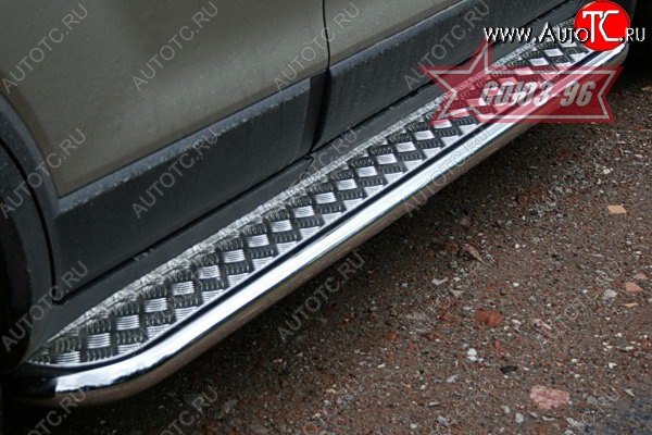 13 994 р. Защита порогов с листом Souz-96 (d60).  Chevrolet Captiva (2006-2011)  дорестайлинг  с доставкой в г. Пермь