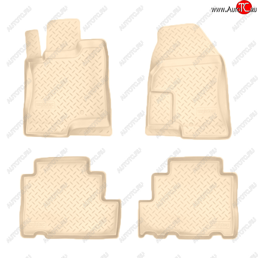 3 299 р. Коврики салона Norplast Unidec  Chevrolet Captiva (2006-2011), Opel Antara (2006-2010) (Цвет: бежевый)  с доставкой в г. Пермь