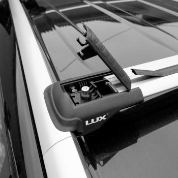 9 999 р. Багажник в сборе LUX Хантер L44 Peugeot 207 WA хэтчбэк 3 дв. дорестайлинг (2006-2009) (аэро-трэвэл (92-102 см), серый)  с доставкой в г. Пермь. Увеличить фотографию 3