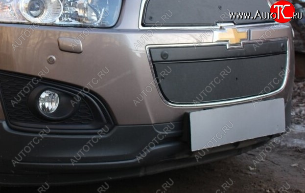 599 р. Зимняя заглушка воздухозаборника бампера Стрелка 11 Премиум Chevrolet Captiva 2-ой рестайлинг (2013-2016)  с доставкой в г. Пермь